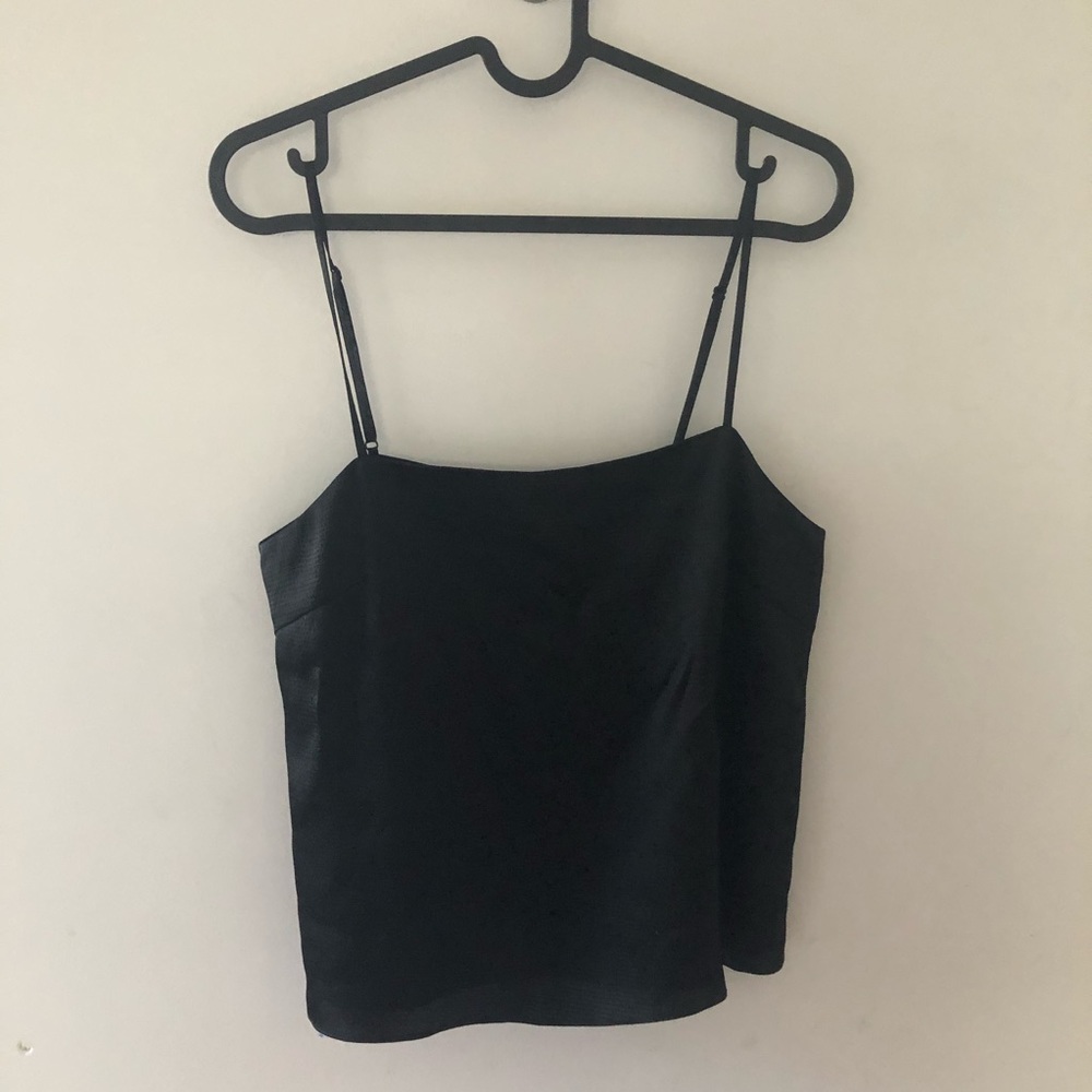 Oak and Fort Black Strappy Camisole